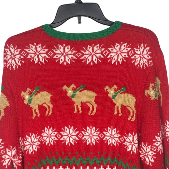 Jolly Sweaters Sweater Mens 2XL Funny Goat Christmas Pullover Novelty Holiday - Picture 4 of 15